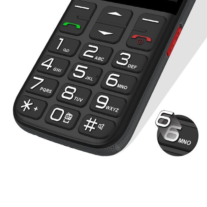 Big Button Mobile Phone with SOS Button (Black)