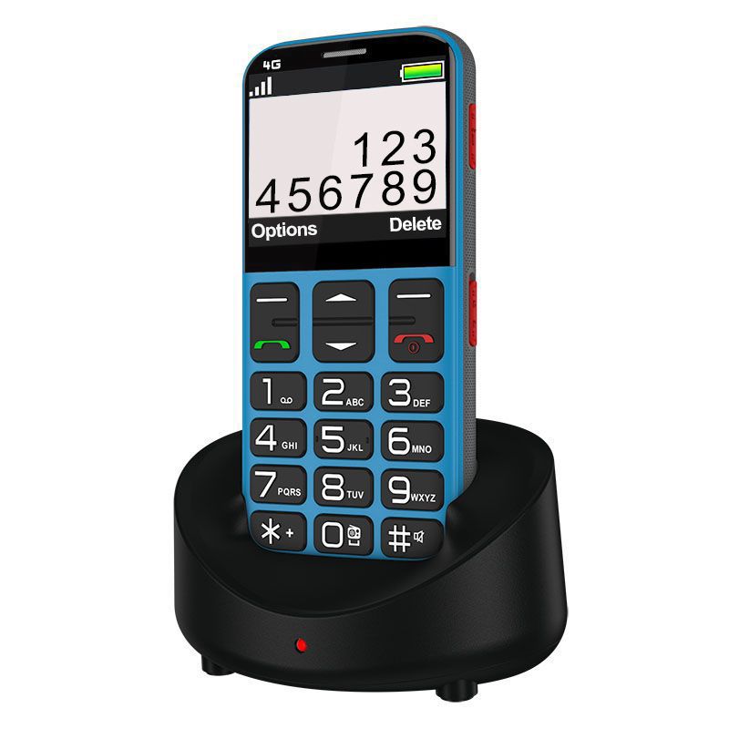 Big Button Mobile Phone with SOS Button (Blue) – Big Buttons New Zealand